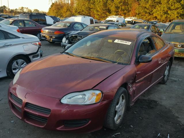 4B3AG42H21E085079 - 2001 DODGE STRATUS SE BURGUNDY photo 2