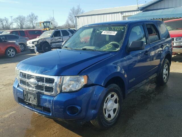 1FMCU02Z38KC97760 - 2008 FORD ESCAPE XLS BLUE photo 2