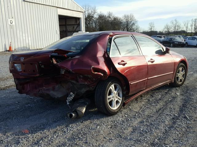 1HGCM56306A084227 - 2006 HONDA ACCORD SE MAROON photo 4