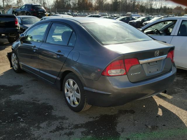 2HGFA16539H538489 - 2009 HONDA CIVIC LX SILVER photo 3