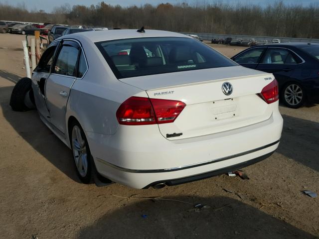 1VWCN7A31EC108100 - 2014 VOLKSWAGEN PASSAT SEL WHITE photo 3