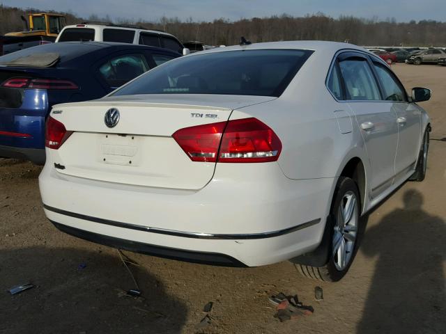 1VWCN7A31EC108100 - 2014 VOLKSWAGEN PASSAT SEL WHITE photo 4