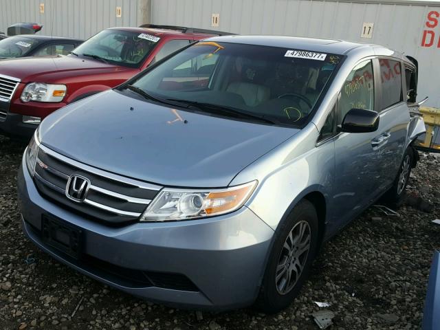 5FNRL5H65BB041961 - 2011 HONDA ODYSSEY EX BLUE photo 2