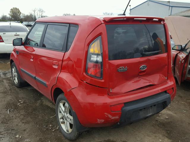 KNDJT2A27A7138358 - 2010 KIA SOUL + RED photo 3