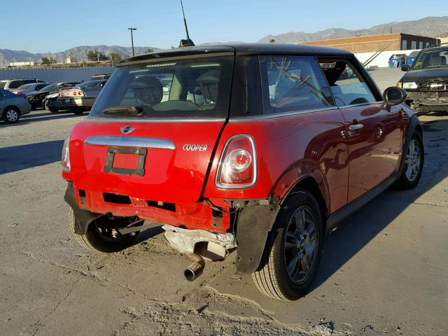 WMWSU3C52CT541945 - 2012 MINI COOPER RED photo 4