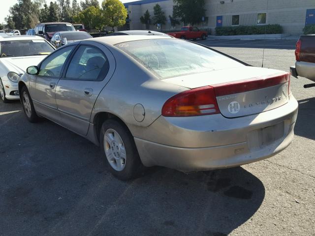 2B3HD46R42H120176 - 2002 DODGE INTREPID S GOLD photo 3