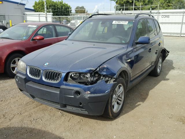 WBXPA93414WA61090 - 2004 BMW X3 3.0I BLUE photo 2