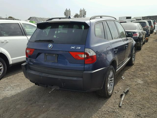 WBXPA93414WA61090 - 2004 BMW X3 3.0I BLUE photo 4