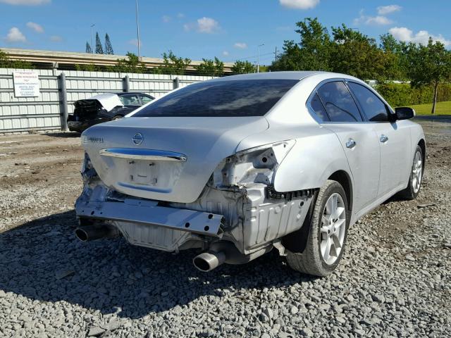 1N4AA5APXDC830568 - 2013 NISSAN MAXIMA S SILVER photo 4