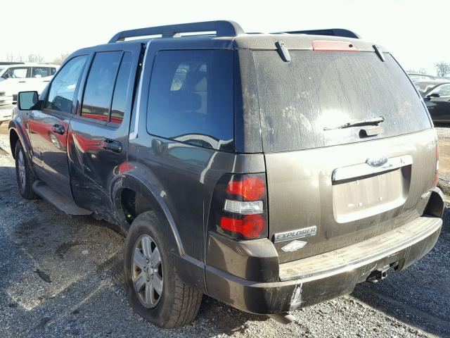 1FMEU73E58UA72189 - 2008 FORD EXPLORER X CHARCOAL photo 3