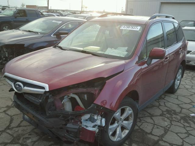JF2SJADC0FG483331 - 2015 SUBARU FORESTER 2 BURGUNDY photo 2