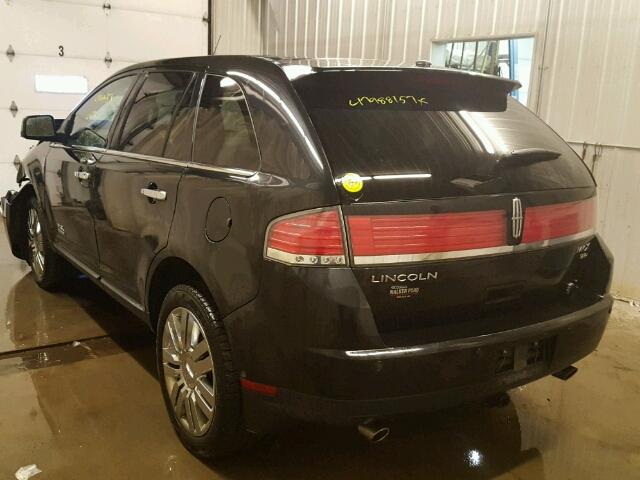 2LMDJ8JC1ABJ15812 - 2010 LINCOLN MKX BLACK photo 3