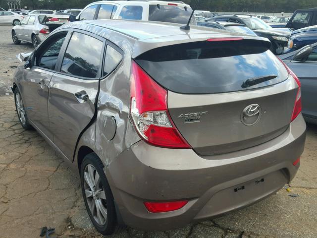 KMHCU5AE0EU174493 - 2014 HYUNDAI ACCENT GLS TAN photo 3