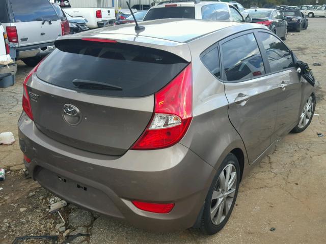 KMHCU5AE0EU174493 - 2014 HYUNDAI ACCENT GLS TAN photo 4