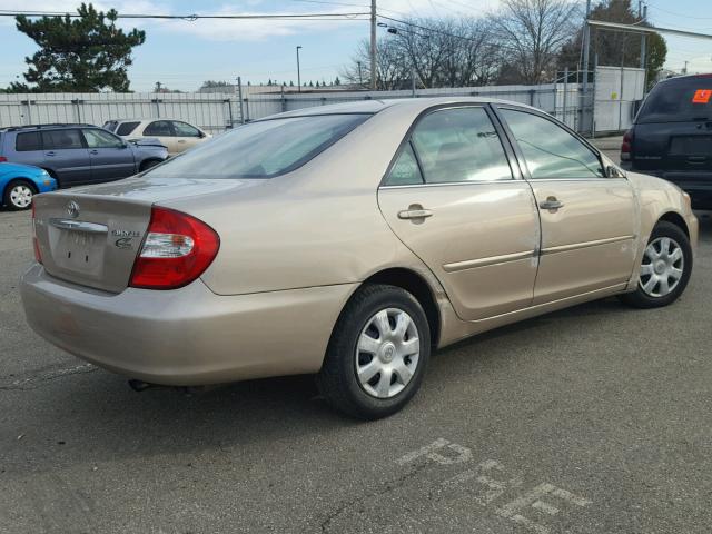 4T1BE32K63U759383 - 2003 TOYOTA CAMRY LE TAN photo 4