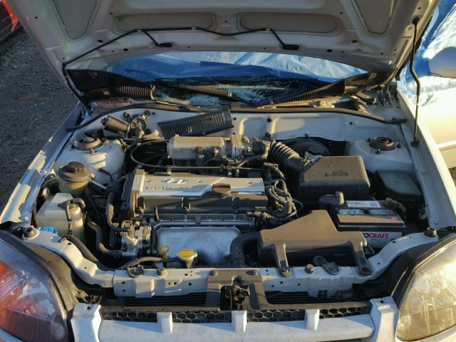 KMHCG45C25U654304 - 2005 HYUNDAI ACCENT GL SILVER photo 7