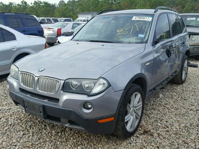 WBXPC93497WF22678 - 2007 BMW X3 3.0SI GRAY photo 2