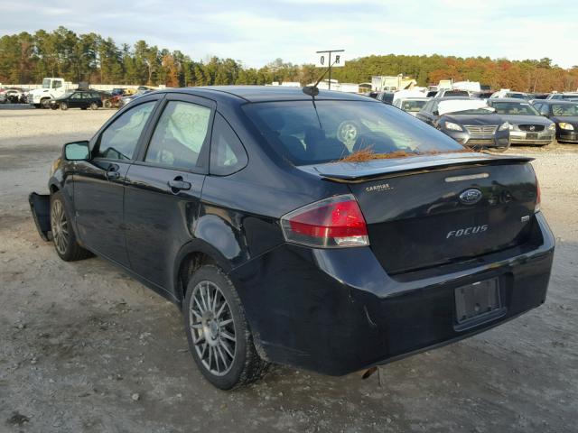 1FAHP3GN5AW221597 - 2010 FORD FOCUS SES BLACK photo 3