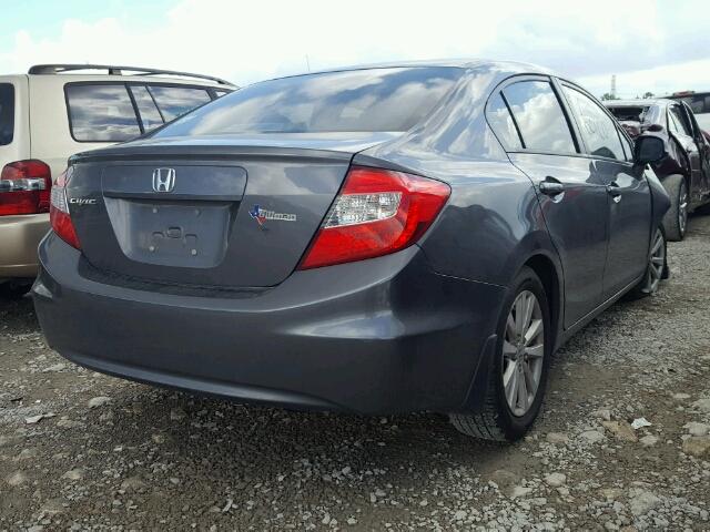 2HGFB2F96CH540699 - 2012 HONDA CIVIC EXL GRAY photo 4