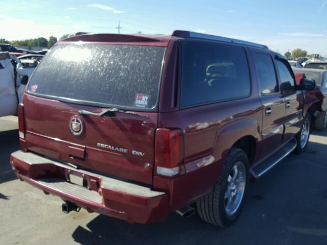 3GYFK66N54G232079 - 2004 CADILLAC ESCALADE E MAROON photo 4