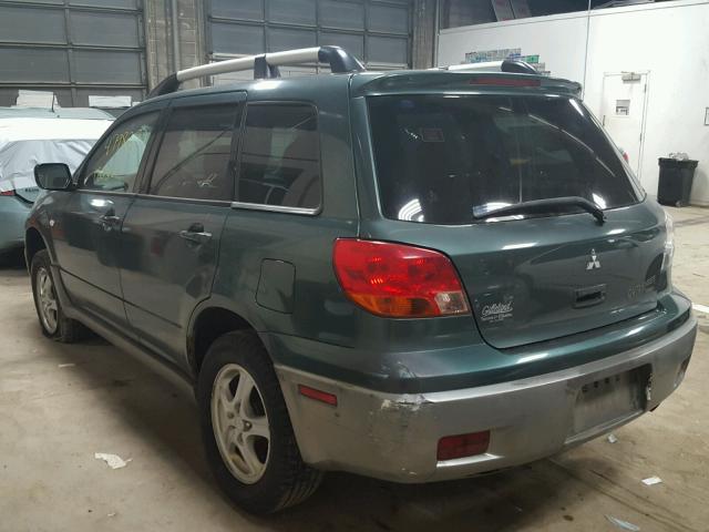 JA4LZ31G03U120615 - 2003 MITSUBISHI OUTLANDER GREEN photo 3