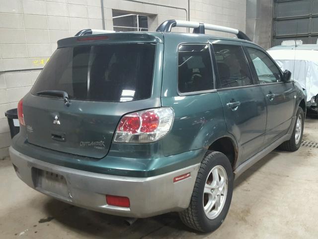 JA4LZ31G03U120615 - 2003 MITSUBISHI OUTLANDER GREEN photo 4