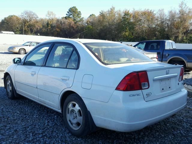 JHMES95603S029314 - 2003 HONDA CIVIC HYBR WHITE photo 3