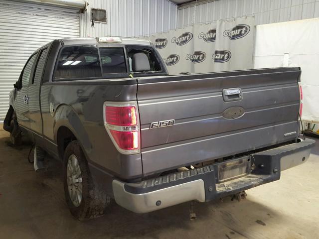 1FTEX1CM3BFA82747 - 2011 FORD F150 SUPER GRAY photo 3