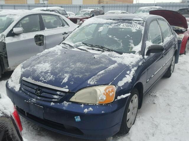 2HGES16403H931079 - 2003 HONDA CIVIC DX BLUE photo 2