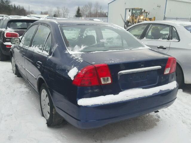 2HGES16403H931079 - 2003 HONDA CIVIC DX BLUE photo 3