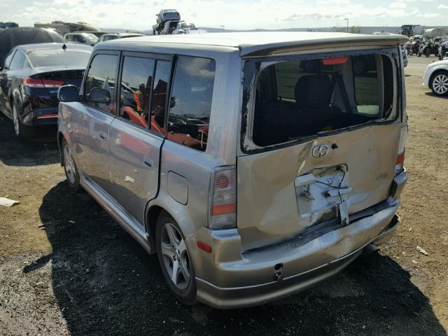 JTLKT324554001621 - 2005 TOYOTA SCION XB Gris foto 3