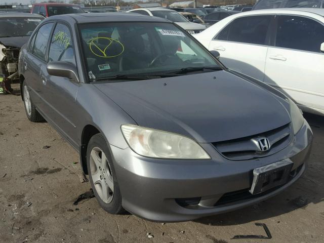 2HGES26744H507793 - 2004 HONDA CIVIC EX GRAY photo 1