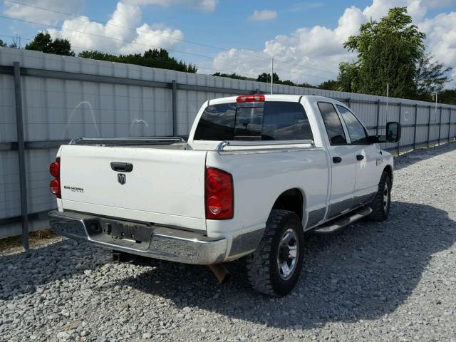 3D7KR28A67G839329 - 2007 DODGE RAM 2500 S WHITE photo 4