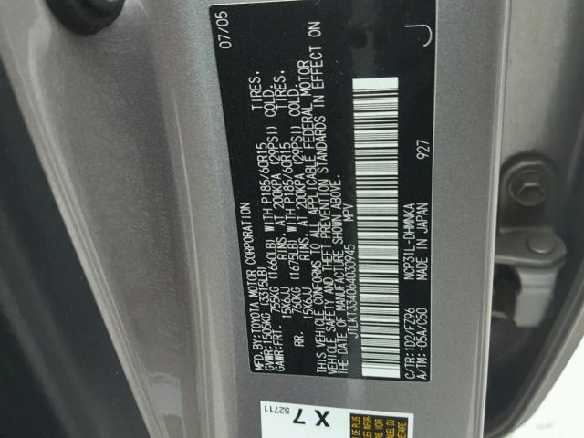 JTLKT334064030945 - 2006 TOYOTA SCION XB Күміс фото 10