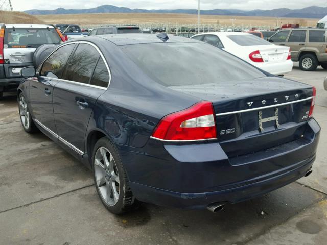 YV1992AH8A1132894 - 2010 VOLVO S80 T6 BLUE photo 3