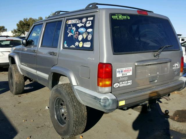 1J4FF48S5YL169215 - 2000 JEEP CHEROKEE S GRAY photo 3