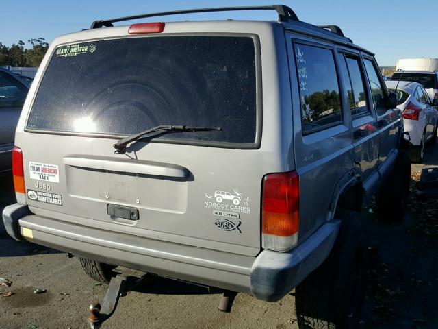 1J4FF48S5YL169215 - 2000 JEEP CHEROKEE S GRAY photo 4