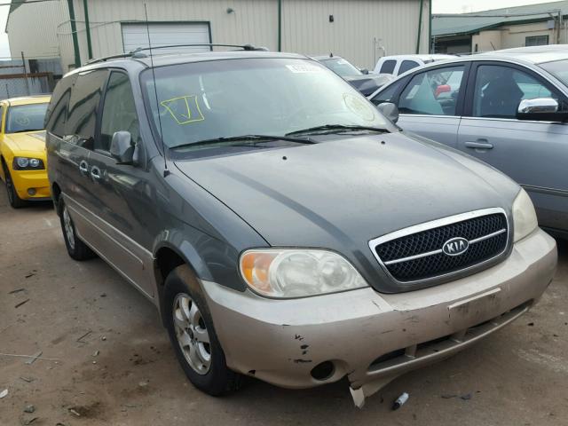 KNDUP131X46546945 - 2004 KIA SEDONA EX TAN photo 1