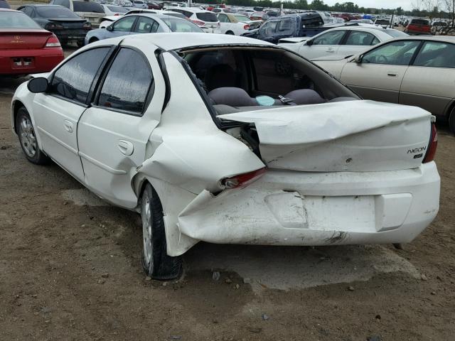 1B3ES56C85D153192 - 2005 DODGE NEON SXT WHITE photo 3