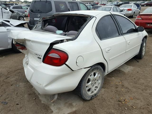 1B3ES56C85D153192 - 2005 DODGE NEON SXT WHITE photo 4