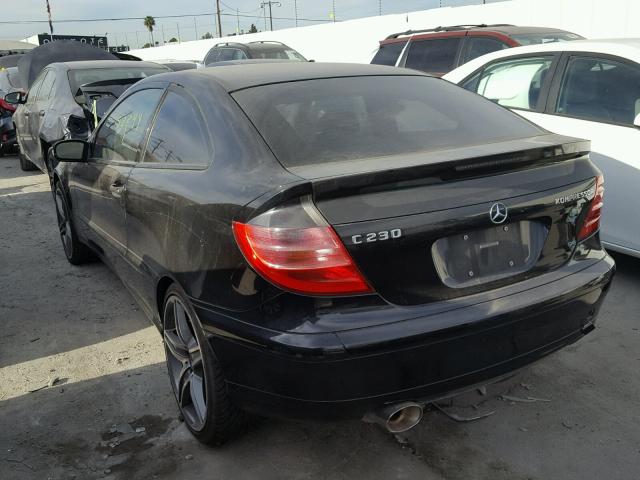 WDBRN47J52A278466 - 2002 MERCEDES-BENZ C 230K SPO BLACK photo 3