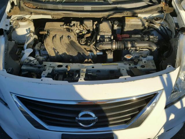 3N1CN7AP8EK462389 - 2014 NISSAN VERSA S WHITE photo 7