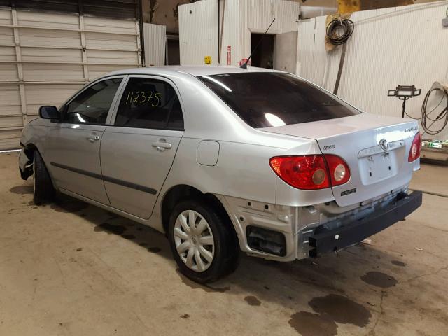 JTDBR32EX60083017 - 2006 TOYOTA COROLLA CE SILVER photo 3