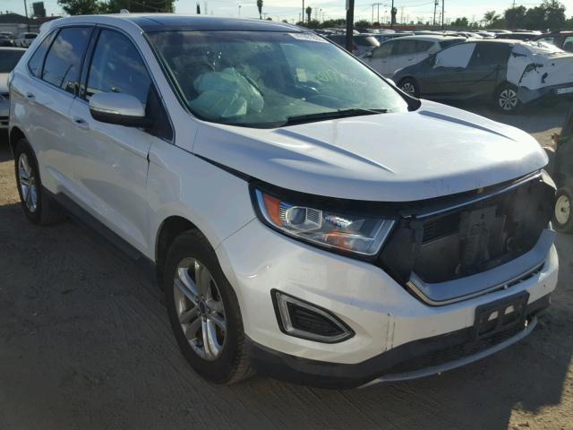 2FMTK3J88FBB74110 - 2015 FORD EDGE SEL WHITE photo 1