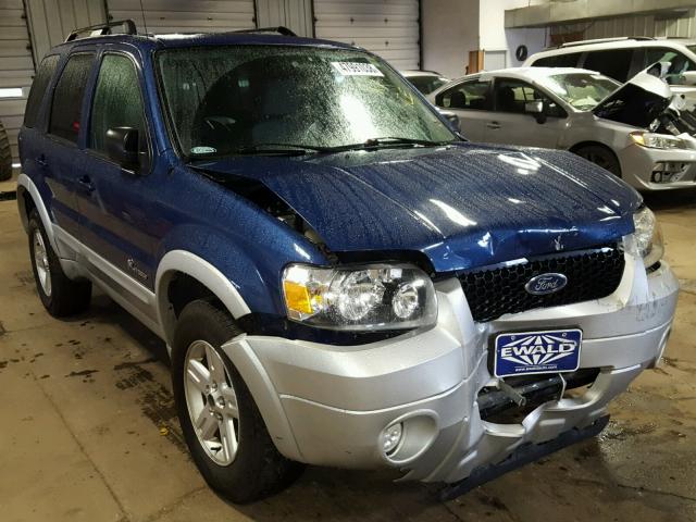 1FMCU59H97KB88146 - 2007 FORD ESCAPE HEV BLUE photo 1