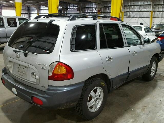 KM8SC73E44U577446 - 2004 HYUNDAI SANTA FE G SILVER photo 4