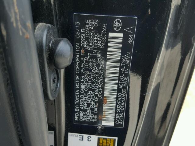 JTKJF5C70E3073277 - 2014 TOYOTA SCION TC 黑色 照片 10