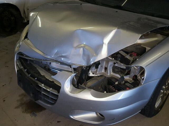 1C3EL55RX4N184779 - 2004 CHRYSLER SEBRING LX SILVER photo 9