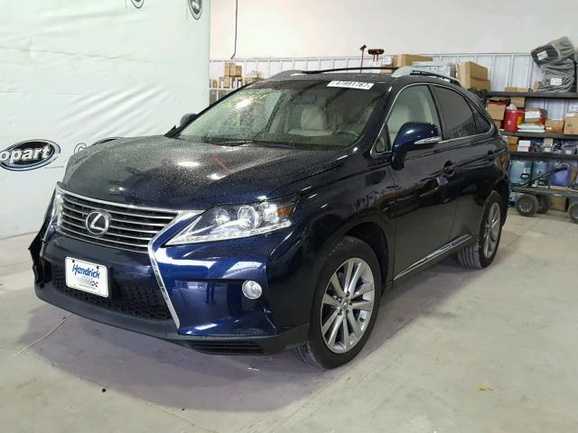 2T2ZK1BA2EC138113 - 2014 LEXUS RX 350 BLUE photo 2