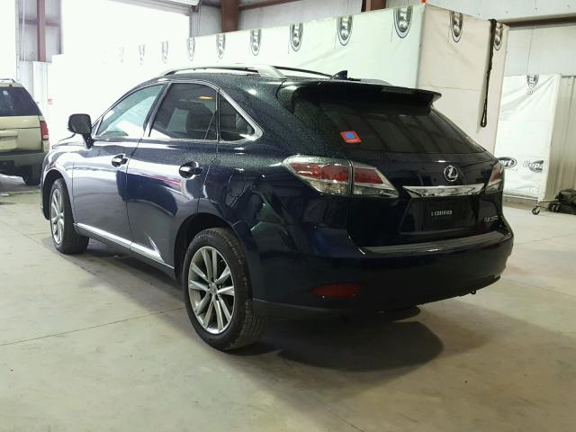 2T2ZK1BA2EC138113 - 2014 LEXUS RX 350 BLUE photo 3